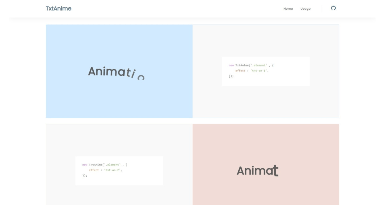 TxtAnime.js - Javascript open source library