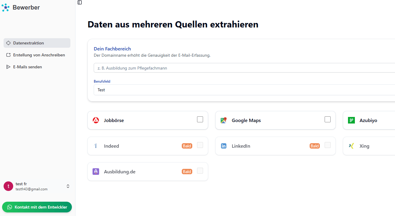Bewerber - SaaS für Bewerbungen